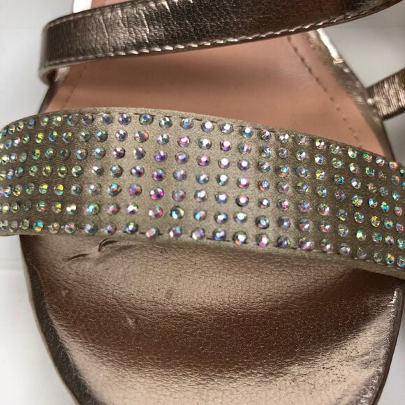 ALDO Rose Gold Dress Sandals - Women's Sz 9 High Heel Strappy Narciso Sexy Bling - Picture 3 of 8